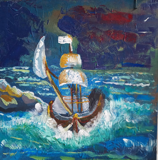 Quadro "Arrivo In Barca"