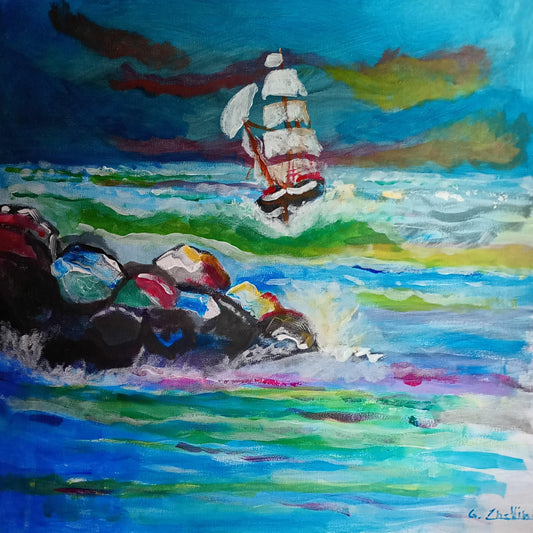 Quadro " Viaggio in Barca"